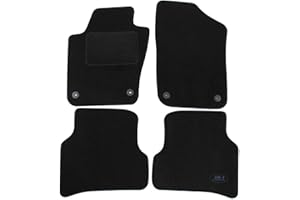 J&J AUTOMOTIVE | Tapis De Sol Noir Velours sur Mesure pour Ibiza 4 6J 2008-2017, Base Antidérapante, Renforcée dans la Zone de la Pédale