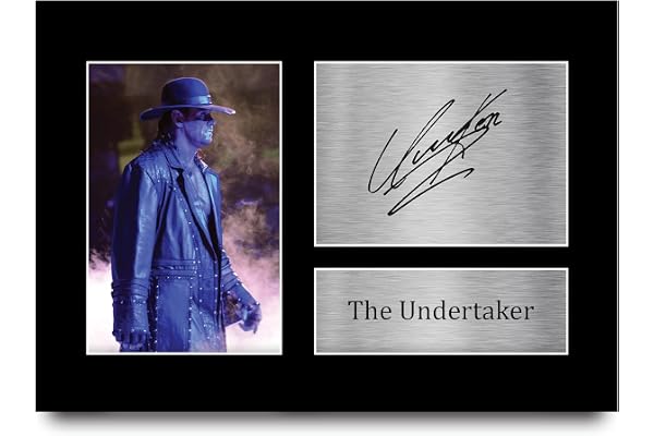 HWC Trading A4 The Undertaker Cadeaux Imprimés Photo Autographe Signée pour les Fans de lutte - A4