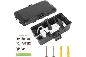 IP54 vattentät kabellåda, extra stor elektrisk vattentät utomhus vattentät uttagslåda med 6 kabelingångar (26,1 x 12 x 9,4 cm