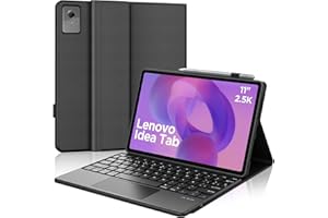 FOGARI Teclado con Touchpad para Lenovo Idea Tab 11" 2025, Funda para Lenovo Idea Tab 11" con Español Ñ Teclado Bluetooth con Trackpad para Tablet Idea Tab 11" 2025, Negro