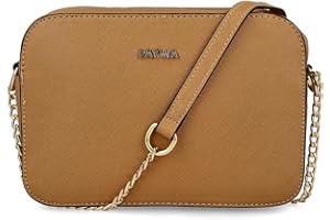 PAYMA - Bolso Bandolera Cuadrado de Mujer Piel Vegana. Bolso de Hombro con Cadena. Un Compartimento Principal. Uso Diario, Vestir, Viaje. Negro, Azul, Kaki, Marrón y Blanco