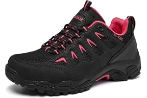 SHULOOK Wanderschuhe Damen Wasserdicht Leicht Trekkingschuhe Damen rutschfeste Bergschuhe Outdoor Schuhe für Camping,Hiking,Angeln