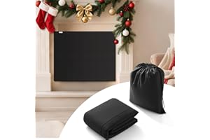 PAWBOSE Magnetic Fireplace Cover - Stop Heat Loss & Keep Drafts Out with Built-in 12 Strong Magnets for Iron Fireplace Frame, 39x32 Inch