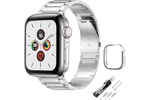 ACKDINE Kompatible Apple Watch Armband mit Gehäuse, Metall Apple Watch Armbänder mit Gehäuse für iWatch Ersatzarmband für Männer und Frauen Ultra 49 mm Serie 10 46 mm 42 mm