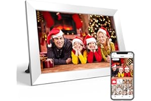 PRITOM WiFi Digital Photo Frame - 10.1 inch Digital Picture Frame HD IPS Touch Screen,32GB Storage, Auto-Rotate,Share Photos or Videos via Email or App (white)