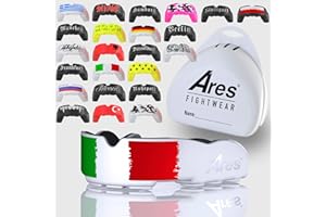 ‎ARES FIGHTWEAR Ares Fightwear® Slim Fit Mundschutz Boxen inkl. Aufbewahrungsbox für Kampfsport, MMA & Athleten I Maximaler Zahnschutz dank optimaler Slim Fit Passform I Profi Mouthguard für Herren & Damen