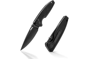 FLISSA Navaja Plegable, Cuchillo Plegable con Mango de G10, Navaja EDC de 200mm, Navaja de Material D2, con Clip para Cinturón, para Camping, Senderismo, Viaje