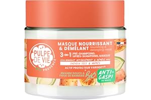 Pulpe de Vie - Masque Démêlant Certifié BIO Milky Dream 300ml - Anti-gaspi ! Amande - 99% Ingrédients Naturels - Chevelure Saine et Brillante