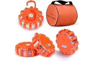 Tobfit Éclairage routier LED Gyrophare Balise De Signalisation lumineuse LED Lampe d'Avertissement Clignotant Eclairage d'urgence Voiture (4)