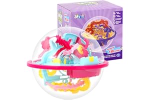3D Labyrinthe Boule, Boule de Labyrinthe, 3D Labyrinthe Balle pour Enfants, Puzzle Ball pour Enfants, Balle Puzzle 3D avec 110 Obstacles, Convient aux Enfants, aux Adultes (A)