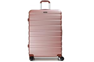 CALDARIUS Suitcase Large Hard Shell | Telescopic Handle Trolley |3 Digit Combination Lock | Large Suitcase | Lightweight | Large 28" Hold Check in Luggage | 4 Dual Spinner Wheels | (Large 28'', Rose)