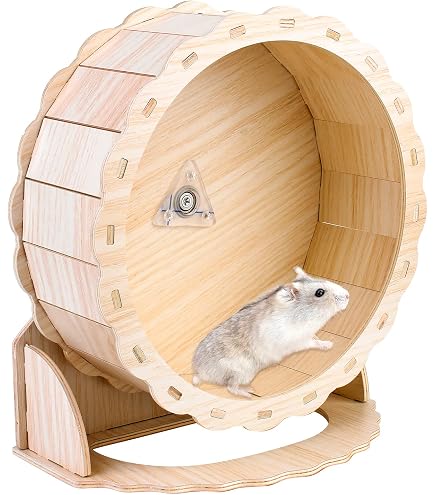 Ruota Da Corsa In Legno Silenziosa Per Criceti E Piccoli Animali: Diametro 15 Cm, Sicura E Naturale