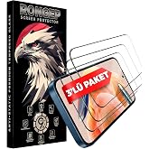 Rongep [3'l&uuml; Paket] Redmi Note 12 Pro 5G i&ccedil;in Ekran Koruyucu 9H Sertlikte Anti-Static Temperli Cam Netlik ve Dokunmatiği Etki