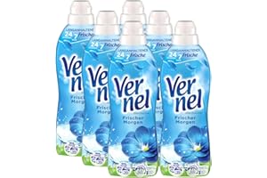 VERNEL Frischer Morgen Weichspüler 6x 39 WL (234 Waschladungen), Wäscheduft für 24 Stunden & 7 Tage langanhaltende Frische mit einzigartiger Duft-Technologie, recycelbare Flasche