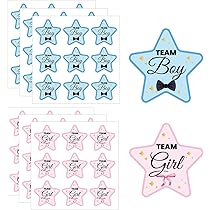 12Pcs Gender Reveal Stickers Team Boy Team Girl Labels SALE Creative HOT Party A