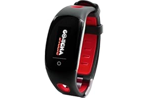 DATEL Go-Tcha Evolve LED-Touch Wristband Watch For Pokemon Go with Auto Catch and Spin - Black/Red (Android) [Importación inglesa]