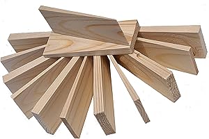 GENERIC Set of 48 Pcs two sizes wooden wedges wood shims Shims leveling door frame fixing windows packers FENCE PANEL ANTI RATTLE Jam Jammer Stoper,Natural,24 Pcs 100x38x10>5mm and 24 Pcs 100x38x5>1mm