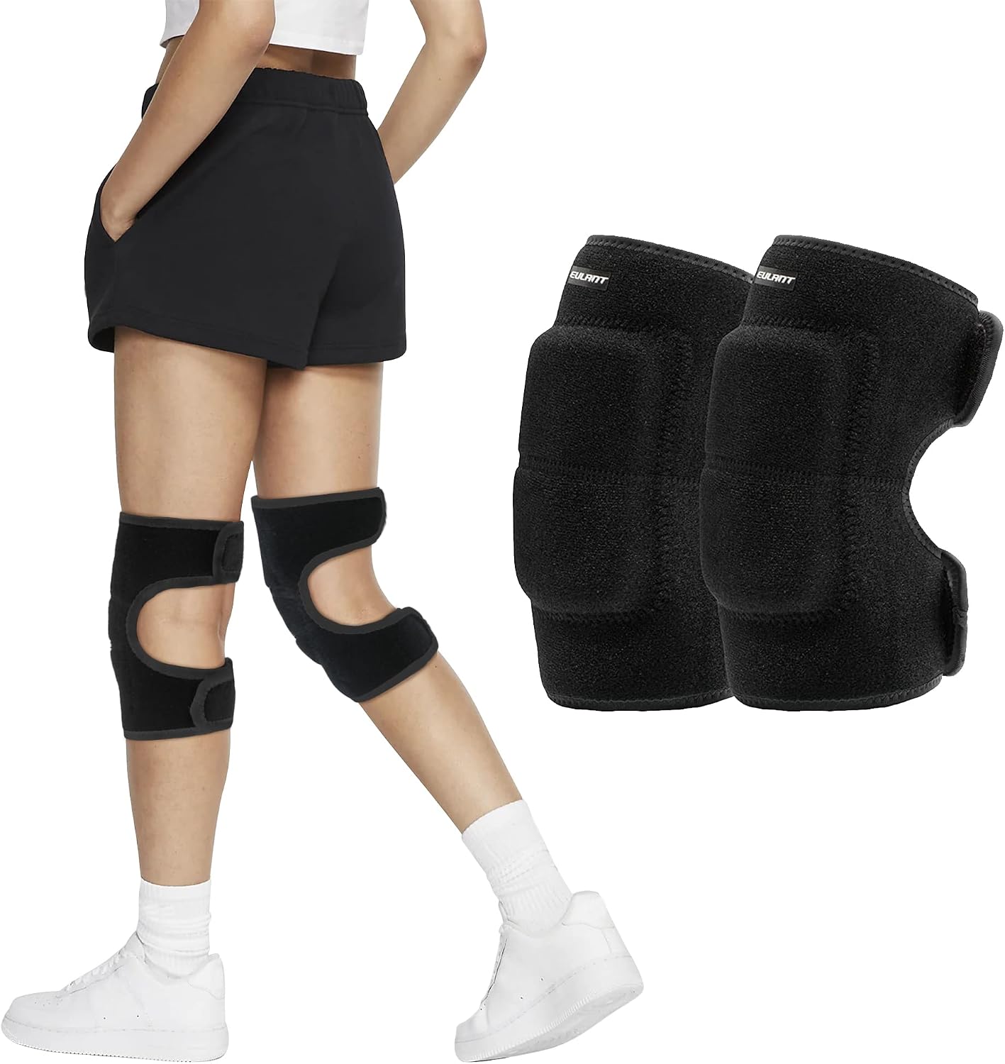 EULANT Rodilleras Voleibol para Niño/Adolescentes/Adulto,Rodillera Deportiva,Ajustable Esponja Protector de Rodilla para Fútbol Portero Balonmano Danza Patinaje Esquí Gimnasia Ritmica Senderism