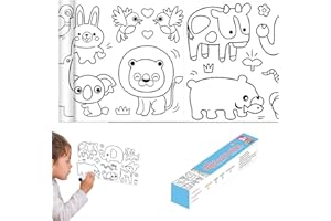 BOTUK 1PCS Children's Drawing Roll Animal Paper Roll for Kids for Stimulating Creativity Safe and Environmentally Friendly White Drawing Paper for Children DIY Interactive for Drawing, Sketching Craft