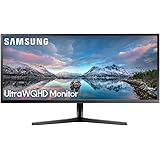 Samsung LS34J552WQUXEN 86,7 cm (34 Zoll) Ultra WQHD Monitor (3.440 x 1.440 Pixel, VA-Panel, 21:9 Format, 60 Hz, 4ms) dunkelbl