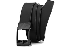 CHAOREN Automatyczny pasek męski, skórzany pasek z grzechotką, bez otworów, do biznesu, swobodny garnitur 35 mm, z szybkim zapięciem, pasek Buckley Belt, męski rozmiar dopasowany