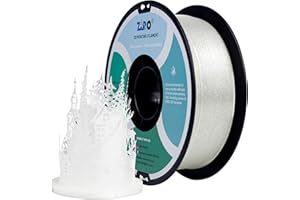 ZIRO PLA Glitter Filament 1,75mm 3D Printer Filament PLA 1,75mm Twinkling Serie 1KG,Dimensional Accuracy +/- 0.05mm,Przezroczysty