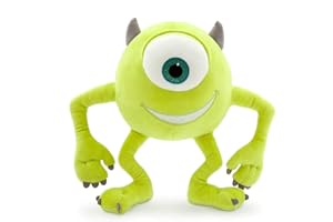 Disney Store Mike Wazowski Small Soft Plush Toy, Monsters, Inc., 27cm/10”, Cuddly Creature Made with Soft-Feel Fabric with Large Embroidered Eye and 3D Horn, Suitable for All Ages