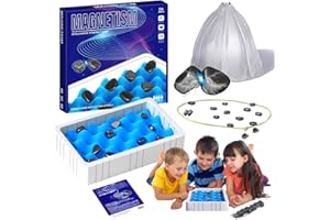 TOPRUNYI Magnetisches Schachspiel,Tisch-Magnetspiel,Magnetic Schachspiel,Tragbares Schachbrett Magnetisch mit Magnetischen Steinen,Magnetische Schach,Puzzle Checkers Spiel,Magneten Spiel Für Familientreffen