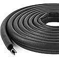 Automotive Door Weather Stripping 20Ft Car Door Rubber Edge Trim Seal Strip Gasket with Top Bulb Easy to Install for Car Bus Camper Boat RV Truck Doors and Home Applications