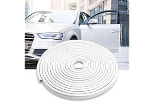 SEGNAYEN Car Door Edge Protector, 16ft(5M) White Car Door Protectors Edge Guards, No Glue Rubber Seal Strip U-Shaped Trim for Most Edge Protection