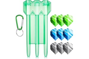 OHAODUO Caja de almacenamiento de dardos de plástico de 10 colores, con cierre de cerradura, caja de dardos profesional, funda de dardos de plástico,
