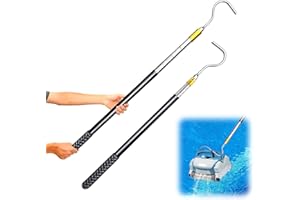 UMLIPOT Ziehhaken für Bodentreppen, Teleskopstangen, Mehrzweck-Stick, Edelstahlmaterial Teleskop-Mast, Teleskopstange mit Haken für Sonnensegel Keder