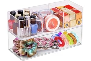 ‎WITHOSENT Withosent Kosmetik Organizer Set of 2, Acryl Schlafzimmer Schminktisch Organizer Stapelbar Kosmetik Schmink Aufbewahrung, Make Up Organizer