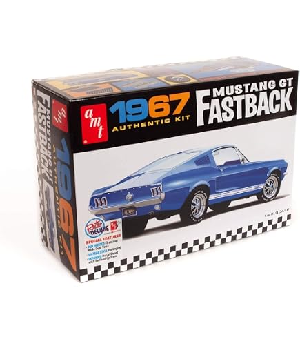 Revell Maquette Ford Mustang 1965 2+2 Fastback 1:24 - Kit Complet Avec Colle, Peintures Et Détails Authentiques