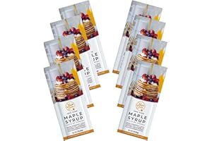 MapleFarm - 8 SACHETS MONODOSES de sirop d'érable PUR GRADE A de 15,8G (12ml) - sirop pour pancakes - sirop pour gaufres - jus d'érable