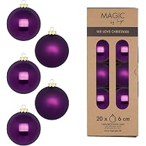 42 Stück Kleine Weihnachtskugeln Lila 6 Verschiede Produktbild-Vorschau 5