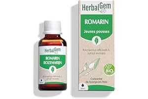 HERBALGEM - Macérât-Mère - Romarin Bio - Complément Alimentaire Gemmothérapie Concentrée - Extrait De Bourgeon Frais - Pour Digestion, Drainage, Détox - 30 ml