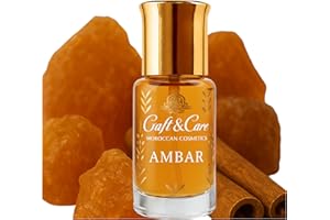 Craft & Care – Musk Ámbar Perfume Árabe Hombre & Mujer | Aceite Perfumado SIN ALCOHOL | Fragancia Cálida de Ámbar Oriental con Toques Suaves y Envolventes, Estilo Atemporal (1 Unidad, Ambar)