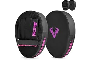 Islero Boxing Pads Men focus Mitts Punching Women MMA Muay Thai Martial Arts KickBoxing Hook and jab Hand Target Strike Shield Training Pads