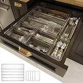 Meleni Home 10'lu Mod&uuml;ler Set Kaşıklık &Ccedil;ekmece I&ccedil;i D&uuml;zenleyici &Ccedil;atal Kaşık Bı&ccedil;ak D&uuml;zenleme Organizeri Antrasit