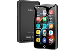 80Go Lecteur MP3 Spotify, Diofox 4 Pouces Lecteur MP3 et MP4 Avec Bluetooth et WLAN, HiFi MP3 Avec Amazon Music, Audible, Apple Music, Deezer, Lecteur mp3 Enfants, Radio FM, E-Book, Enregistrement