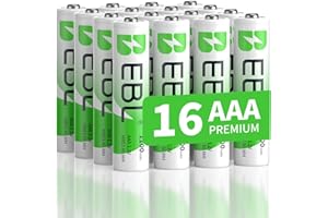 EBL Akumulator AAA 1100 mAh, 16 sztuk, typ Ni-MH, 1,2 V baterie AAA do ponownego ładowania, baterie Micro AAA