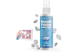 SHOPPGO Colla Diamond Painting, Spray Colla per Diamond Painting, Diamond Painting Accessori, Sigillo Forte, Consente ai Dipinti di Diamanti di Rimanere Chiari e Brillanti a Lungo, Trasparente, 150ml
