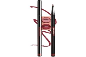 Jutqut Wasserfest Lipliner Lip Stain Marker Matte, Dark Red Langanhaltender Lip Liner, Hochpigmentiert und Seidige Not-Stick Cup Lippenkonturenstift, Natürlicher Smooth Lippenstift (02 Dark Red)