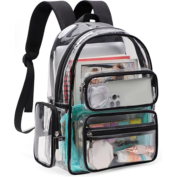 KLFVB Set 3 Zaini Trasparenti Per Bambini - Scuola Elementare, Dinosauro, Impermeabili, Leggeri Con Cinghie Imbottite