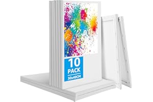 JMIATRY Lot de 10 Toiles à Peindre 30 x 40 cm, Toile Peinture, Tableau Peinture pour Peintures Acryliques, Peintures à l'huile, Gouache Coton sans Acide