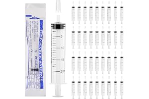 30 st. sprutor 20 ml individuell förpackade engångssprutor 20 ml inkl. skyddskapslar doseringssprutor för djurfoder, växtbeva