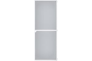 Amig - Mosquito Net for Door - 100 x 220 cm - Effective Protection - Adjustable - Complete Kit with Frame, Mesh and Accessories - Aluminium and Fibreglass - White/Grey - Mosquito Protection