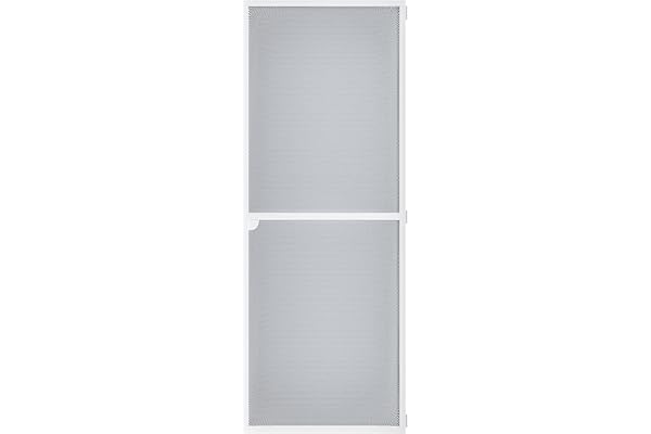 Amig - Myggnät för dörr - 100 x 220 cm - Effektivt skydd - Justerbart - Komplett kit med ram, nät och tillbehör - Aluminium och glasfiber - Vit/Grå - Myggskydd