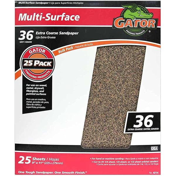 Gator Grit 1500 Grit Sandpaper - 9x11 Inch Mirror Fine Waterproof, 5 Sheets Pack